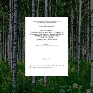 Fasting method for treatment of asthma sufferers – Valery Zakirov