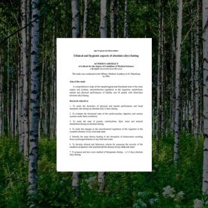 Clinical and hygienic aspects of absolute (dry) fasting – Igor Khoroshilov